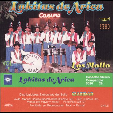 Carátula del cassette “Lakitas de Arica Los Mollo”. Claridad 1989